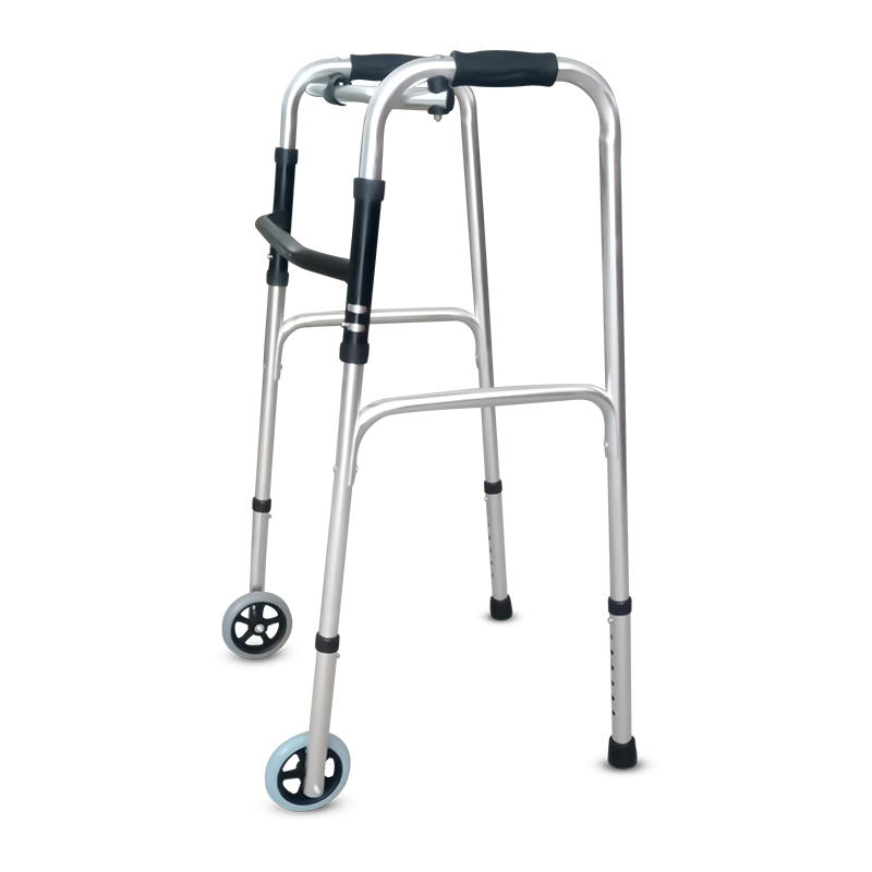 Foldable Adjustable Mobile Frame Disabled Walker With Wheels