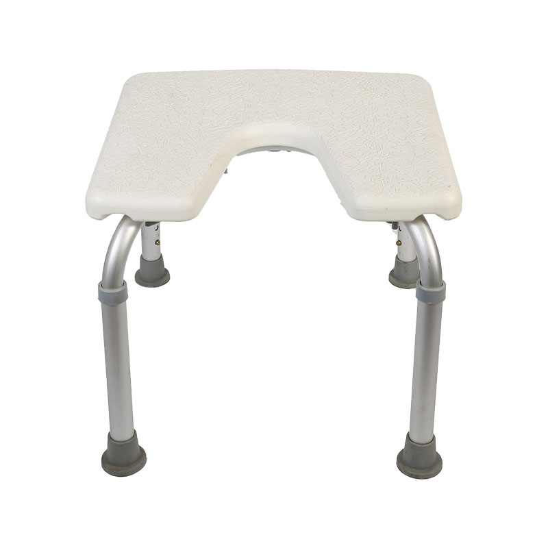 Aluminum Frame Adjustable Height Elderly U-shaped Shower Stool