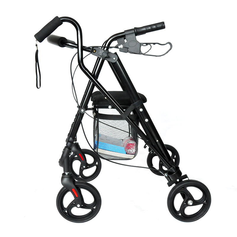  Medical Rollator Walker with Seat and Wheels For Seniors and Adults, Durable Steel Frame 