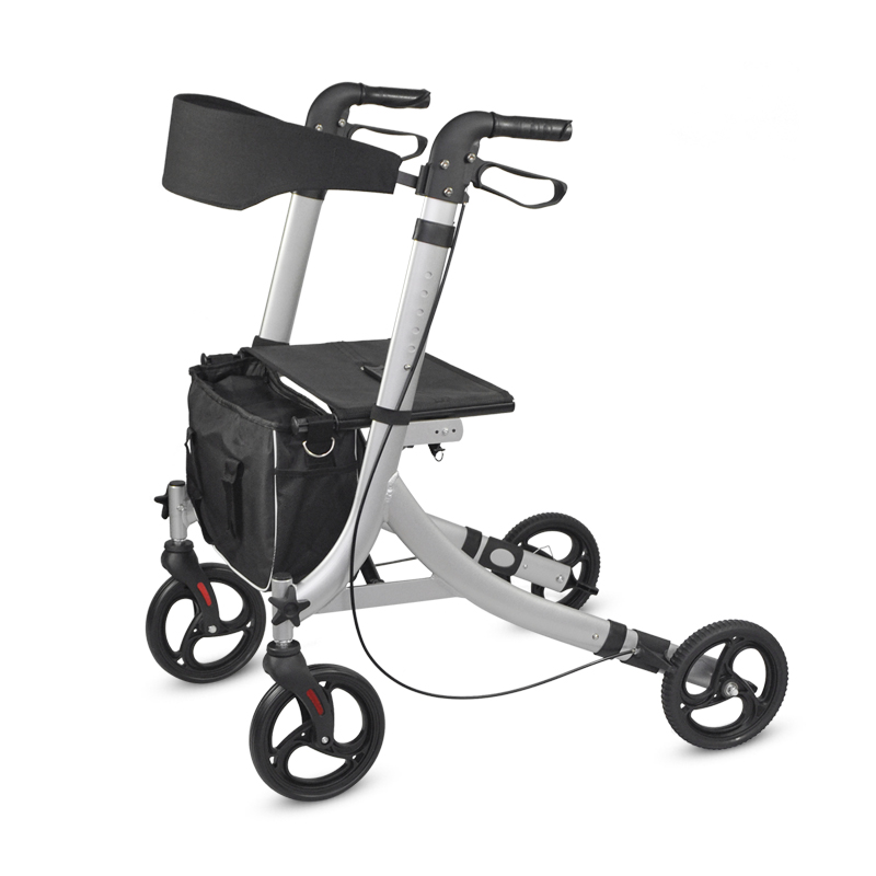 Rollator Walker for the elder Aluminum Folding Rollator Walker Height Adjustable Rollator foldable hand-push wheelchair